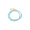 Kép 1/4 - Coeur De Lion Joyful Colours Flex gold-turquoise karkötő - 4460/30-0616