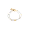 Kép 1/4 - Coeur De Lion Joyful Colours Flex gold-white karkötő - 4460/30-1416