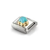 Kép 2/3 - Nomination "Türkiz virág" charm - 030522-06