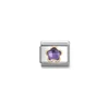 Kép 1/3 - Nomination "Lila virág " charm - 030615-001