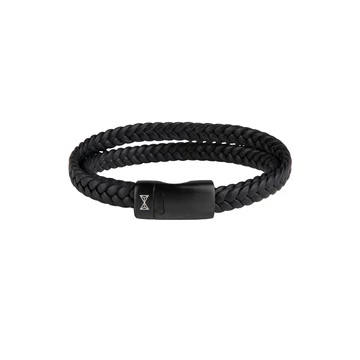 AZE Double Flat String Black On Black karkötő 21 cm - AZ-BL008-C-210