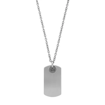 AZE Dogtag Plate Inox nyaklánc 80 cm - AZ-NL008-A-080