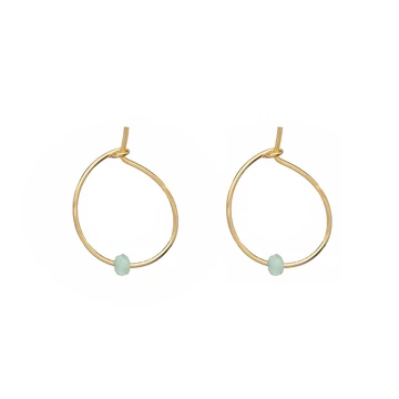 Alisia ezüst Crystal Bead Midi fülbevaló - AL1194-Oro-Menta