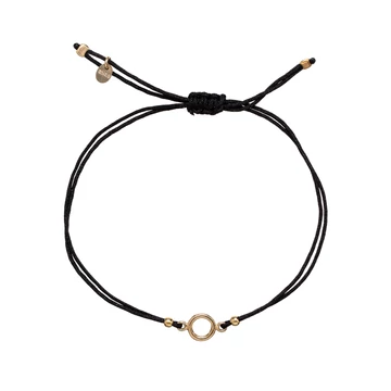 Alisia ezüst Basic Circle Wire karkötő - AL4238-Oro-Nero