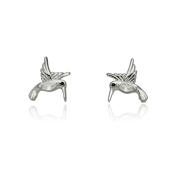 Ezüst kolibri fülbevaló - 02107-180