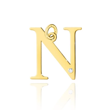 Arany "N" betű medál - Z069-Z-585-B0.005-N