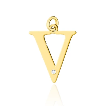 Arany "V" betű medál - Z069-Z-585-B0.005-V