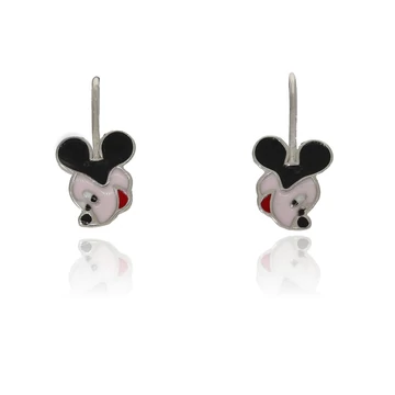Ezüst Mickey egér gyerek fülbevaló - 02203-29