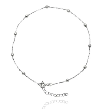 Fehér arany bokalánc 26 cm - 249-FA01-DIACAVF