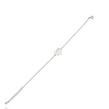 Ezüst szív karlánc 20 cm - 07118-131