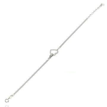 Ezüst szív karlánc 21 cm - 07118-151