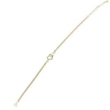 Ezüst szív karlánc 20 cm - 07118-185