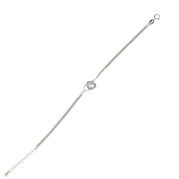 Ezüst szív karlánc 20 cm - 07118-196