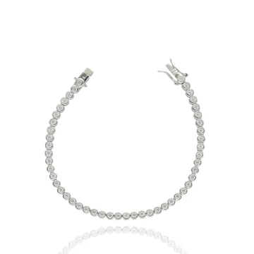 Ezüst tenisz karkötő 20 cm - 07224-13