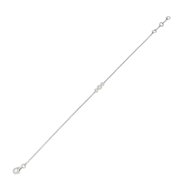 Fehér arany karkötő 16 cm - B49020