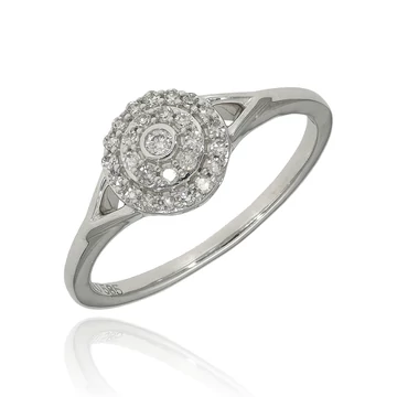 Fehér arany gyűrű 53-as méret - PR301482W13-53