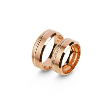 Rosé arany férfi karikagyűrű 63-as méret - R238/63-DB