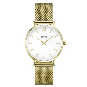 Cluse Minuit Mesh Gold White női óra - CW0101203007