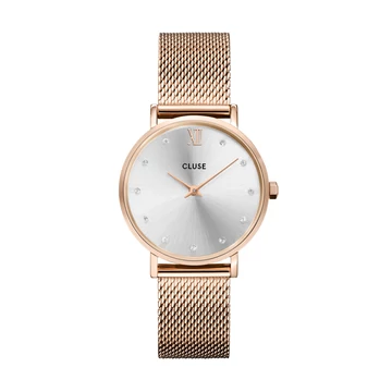 Cluse Minuit Mesh Crystals Rose Gold női óra - CW10205