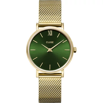 Cluse Minuit Mesh Green Gold női óra - CW10206