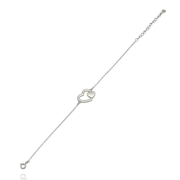 Ezüst szív karlánc 20 cm - 07118-87