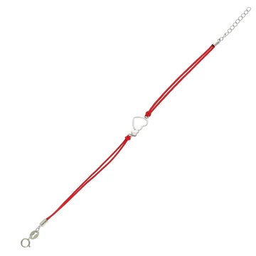 Ezüst szív karkötő 16 cm - 07RED139-03