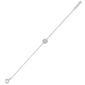 Ezüst karkötő 19 cm - HK67504B