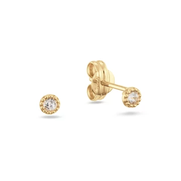 Jackie Gold Grimaldi fehér topáz arany fülbevaló - JKE25.511