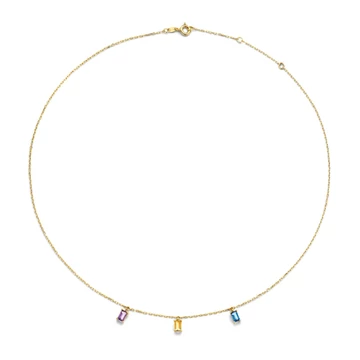 Jackie Gold háromszoros drágakő arany nyaklánc 45 cm - JKN21.161