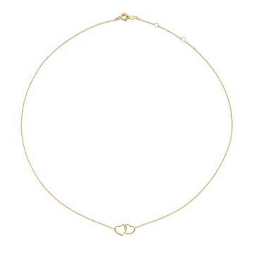 Jackie Gold dupla szív arany nyaklánc 45 cm - JKN23.049