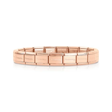 Nomination rozé színű alap charm karkötő 13 darabos 11,5 cm - 030001-SI-011