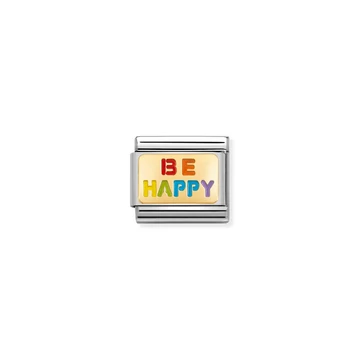 Nomination "Be Happy" charm - 030263-18
