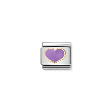 Nomination "Lila szív" charm - 030283-22