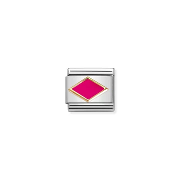 Nomination "Fukszia rózsaszín rombusz" charm - 030285-52