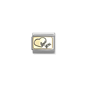 Nomination "Love You szív" charm - 030284-60