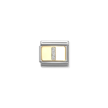 Nomination "Glitter I betű" charm - 030291-09