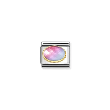 Nomination "Rózsaszín & Kék" charm - 030612-035