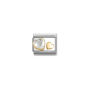 Nomination "Dupla Szív" charm - 030613-08