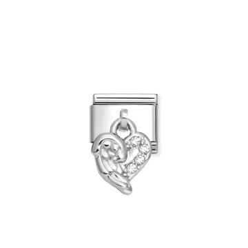 Nomination "Angyalszárny szív függő" charm - 331800-35