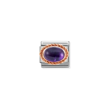 Nomination "Ametiszt" Ovális charm - 430507-35