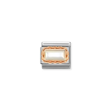 Nomination "Gyöngyház" szögletes charm - 430512-12
