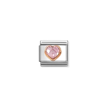 Nomination "Rózsaszín szív" charm - 430607-003