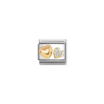 Nomination "Glitteres szív" charm - 030220-26