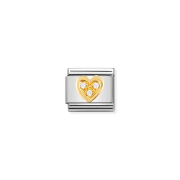 Nomination "Arany köves szív" charm - 030311-11