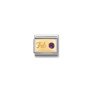 Nomination "Születéskő Február" charm - 030519-02
