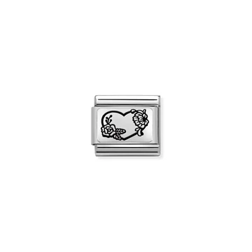 Nomination "Szív virágokkal" charm - 330111-28