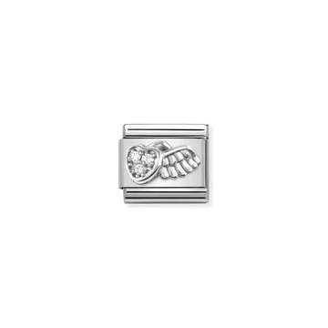 Nomination "Szárnyas szív" charm - 330304-42