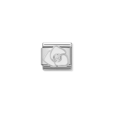Nomination "Fehér rózsa" charm - 330305-06