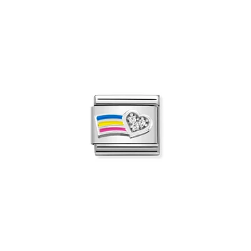 Nomination "Szivárvány és szív" charm - 330321-01