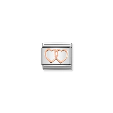 Nomination "Dupla szív" charm - 430104-08